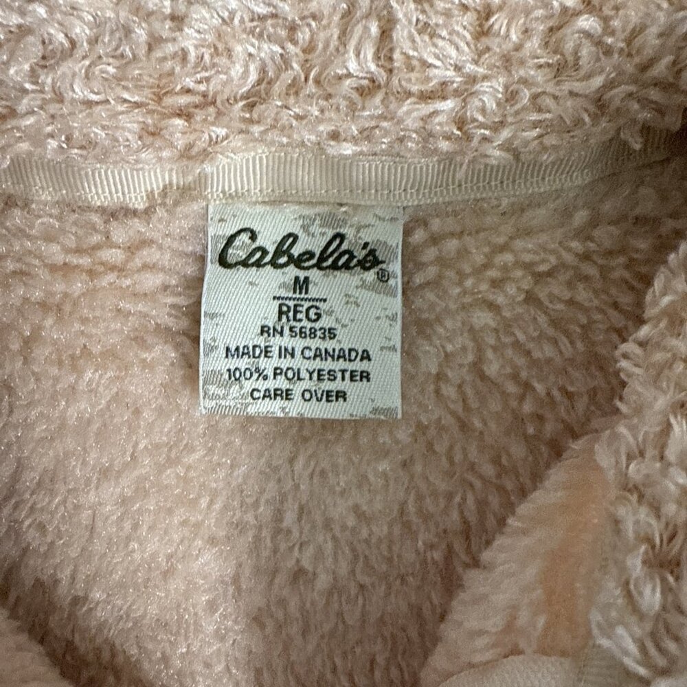 Cabelas Polartec Fleece Vest Womens Medium Tan Beige Full Zip High Pile L19VT110 - Picture 4 of 9